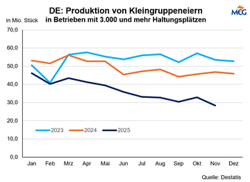 Produktion Kleingruppeneier 2023 bis 2025
